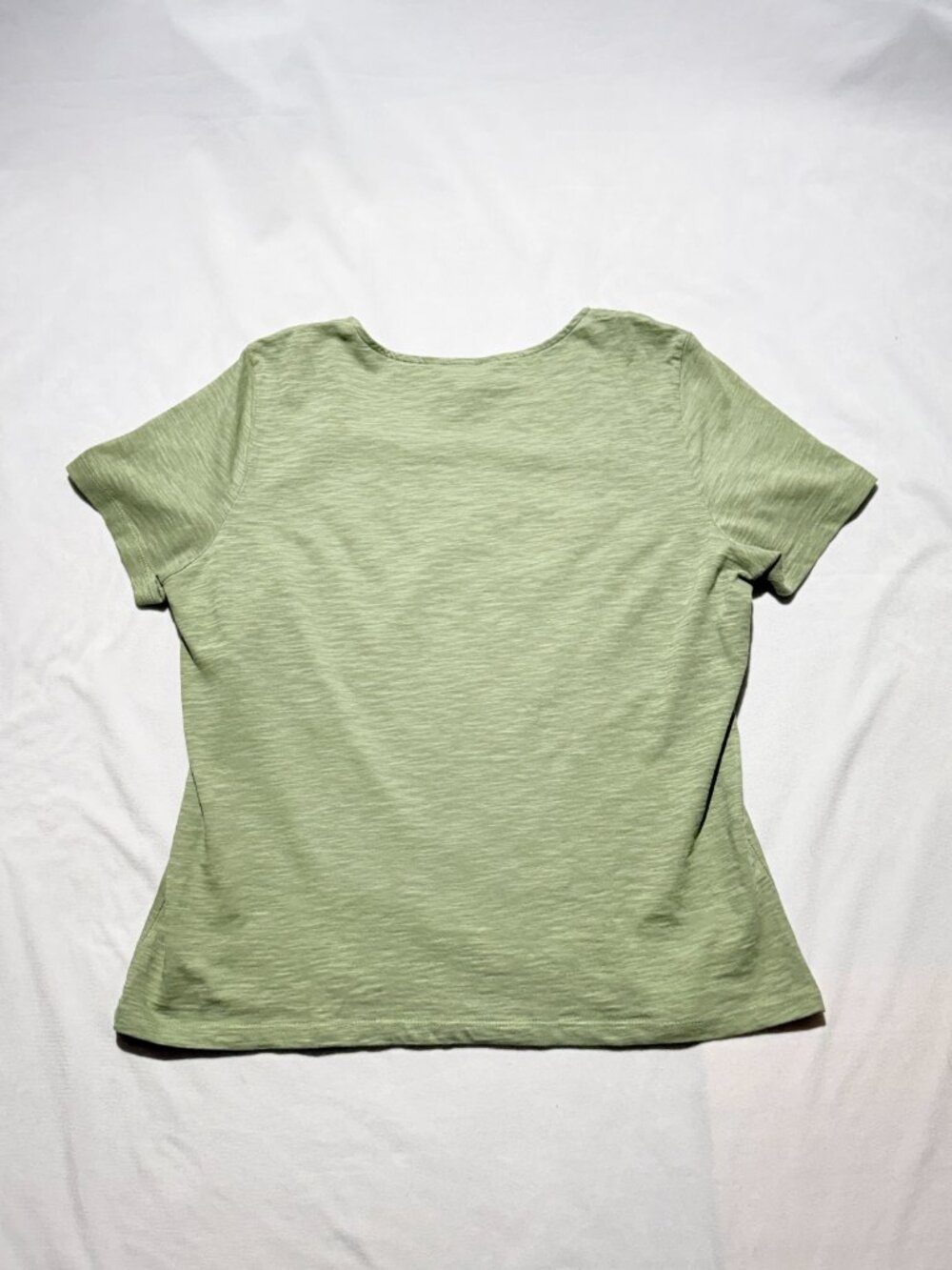 Christopher & Banks Womens Shirt Large Sage Green Cotton Lace - Picture 4 of 8